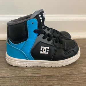 DC Toddler Size 8 Spark High Black, White, Blue Hightop